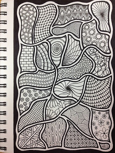 Zentangle. I love ho...