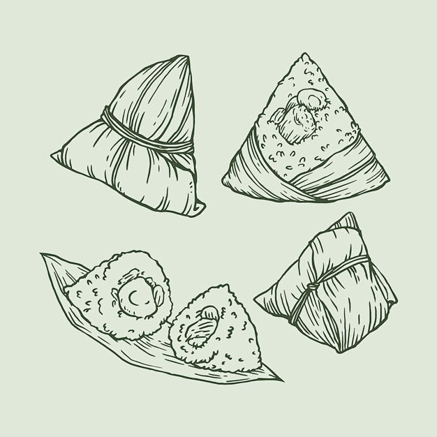 端午节粽子插画矢量图素材