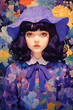 时尚美女人物插画绘画