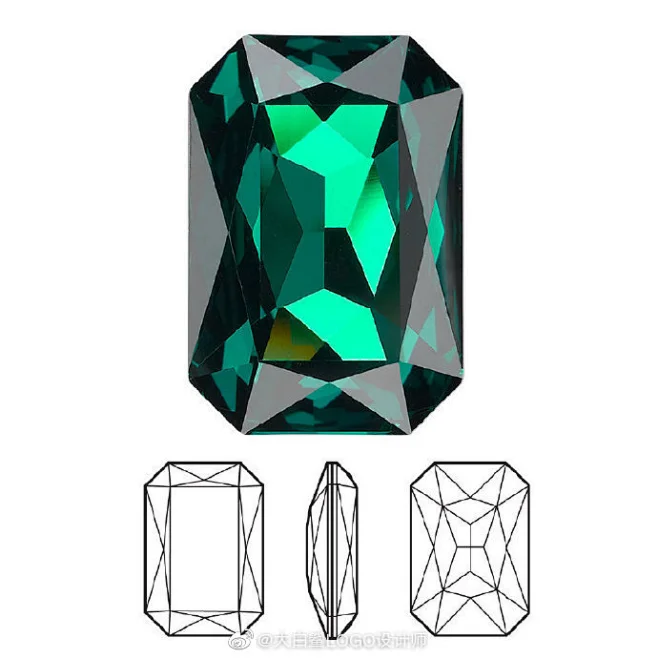 #LOGO设计# 如何画一颗宝石? 宝石切割面线条分析 -花瓣网