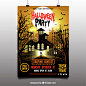 Halloween Party Posters I  Designed for Freepik : Halloween Party Posters