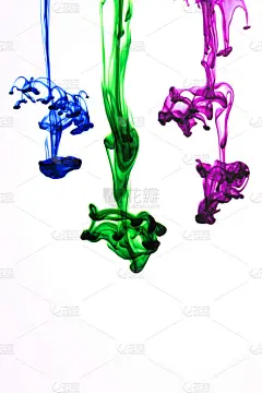 在水中的彩色墨水