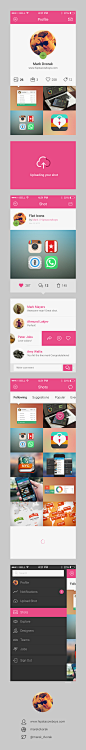 Dribbble App Concept PSD | GraphicBurger
