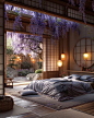 Bedrooms and Japanese Wisteria AI Artwork 17