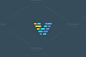 Dynamic, code, blocks, letter V logo by Bureau on @creativemarket