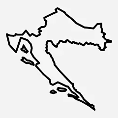 克罗地亚巴尔干国家图标_88ICON https://88icon.com 克罗地亚 巴尔干 国家 地理 岛屿 位置 地图 地中海 航海 世界地图