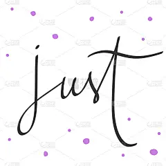 而已。卡通插图时尚短语。可爱时尚的设计字体。复古矢量手绘插图。矢量标志图标。