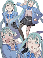 初音未来太可爱了捏！！绘画参考素材分享