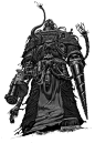 《战锤》—英国插画师、概念设计师Adrian Smith的魔幻角色设计手稿