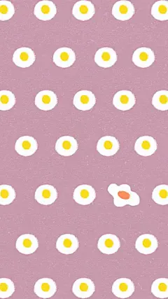小清新荷包蛋可爱平铺手机壁纸