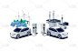 比较电动汽车和汽油汽车.电动汽车充电与柴油汽车加油加油站.利用旧的肮脏化石精炼厂发电的可再生清洁太阳