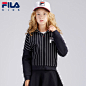 FILA斐乐童装春秋女童外套舒适条纹连帽针织长袖上衣-tmall.com天猫
