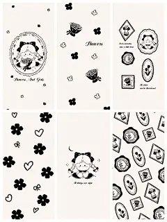 原创|酷酷黑色系女孩和花壁纸 - 小红书