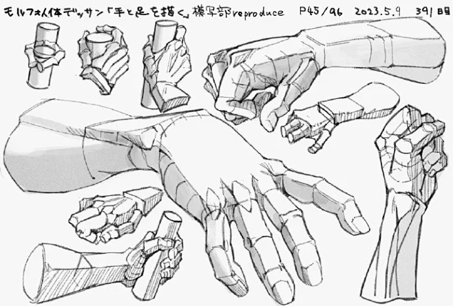 手部结构透视，骨骼+体块+结构更清晰 - 小红书