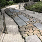 日式庭院碎拼铺装 优质卵石碎拼乱型汀步异形石 自然纹理石材铺地-淘宝网