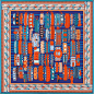 55” x 55” scarf Hermès | Colliers de Chiens Remix