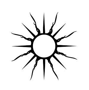 tribal sun tattoo