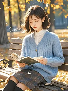 美女壁纸︳秋天的氛围感真的很适合读书_3_美遇幻想空间_来自小红书网页版