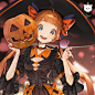 Happy Halloween, WonJo Jung / HEX : It's late at night of Halloween... Just as I thought it would pass just like any other Halloween, the doorbell rings. "Trick or treat!" When you open the door, a witch in a pumpkin mask asks you for candy in a