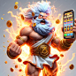 zeus slot game character with white background
