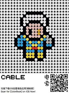 使用iOS填色应用“填秘密”绘制动漫人物：漫威X战警-电索
#拼拼豆豆##动漫##像素人物##卡通# #超级英雄##头像##萌萌##可爱#

点击下载填秘密
https://itunes.apple.com/app/id1030267375