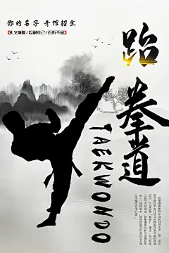 时尚跆拳道宣传海报1