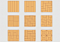 Wood Floor Pattern Material Design Set