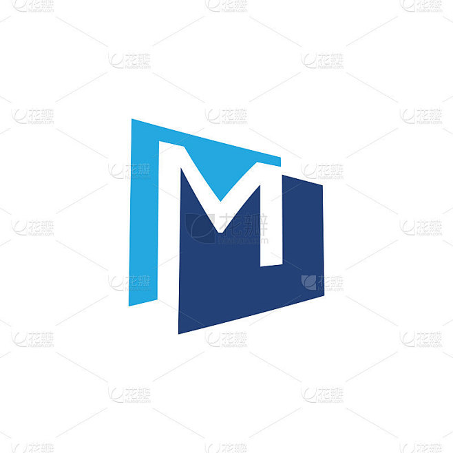 创意字母M矢量标志设计。素材-花瓣网