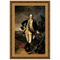 George Washington at the Battle of Princeton, 1781: Framed Canvas Replica Painting