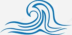 手绘精美海浪溪流 页面网页 平面电商 创意素材