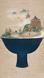 中国风古典手绘 ---- 杯装山水-5