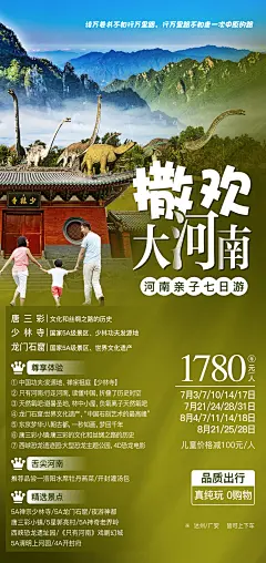 【素材能量站】海报 旅游 河南 少林寺 龙门 石窟 行程 景点 套餐|1047286 