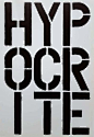 克里斯托弗·伍尔（Christopher Wool），《伪君子-黑皮书》，1989年