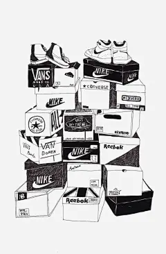 鞋子高清素材 VANS 手绘鞋子 滑板鞋 素描鞋子 耐克 运动鞋 免抠png 设计图片 免费下载