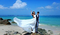 青岛薇薇新娘采集到三亚海景婚纱摄影