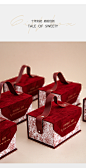 国风绒布婚礼欧式盒子礼物盒红色糖果盒喜糖礼盒装伴手礼回礼糖盒-tmall.com天猫