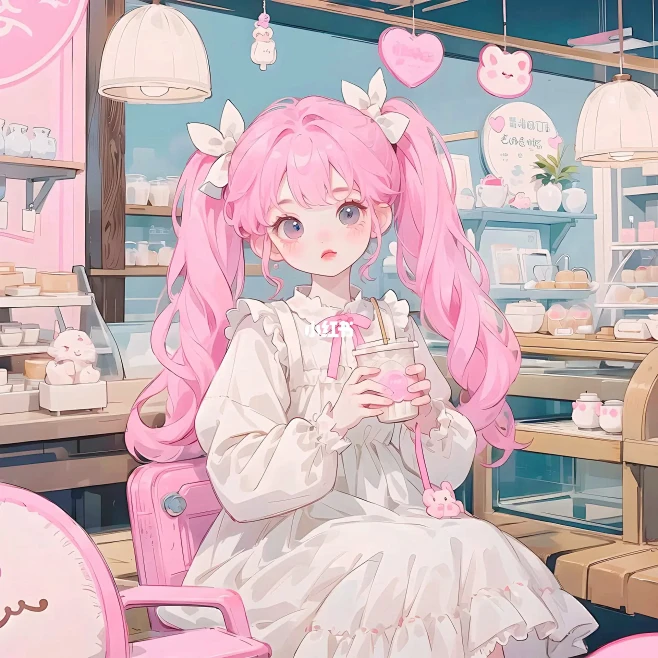 甜甜少女奶茶店丨女生可爱头像