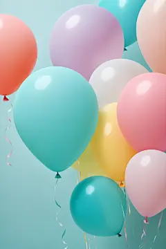 儿童节气球可爱彩色气球背景图