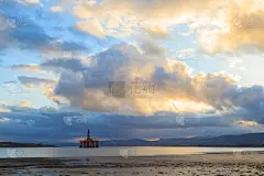 石油钻塔,潜水艇,克罗默蒂,时间,地名,水平画幅,户外,油田,海洋,职业
