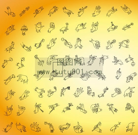 各种佛教禅指手势素材图片