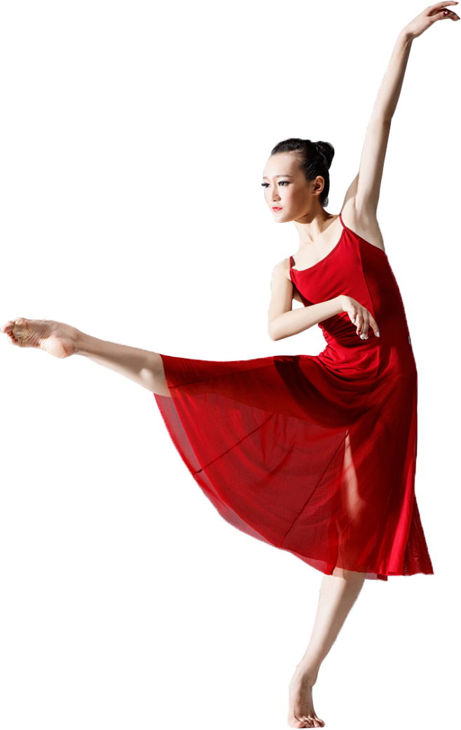 红衣芭蕾舞女孩女孩其他元素免抠png图片壁纸