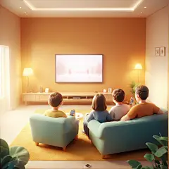 00391-1592358091-cartoon rendering,(warm tone),cartoon,soft light,clay texture,3d,rending,soft light,soft edge,hazy edge light,_4 people,sitting