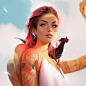 Summer Feels, Ross Tran : Some Portraits and sketches I've done that evoke a summer feeling. <br/>*also its way too hot!
