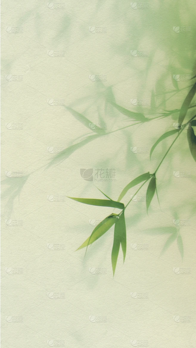 夏日中国风-竹子竹叶竹影模糊渐变背景图片素材-花瓣网