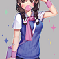 Dva锋周边t恤短袖 日系少女印象短袖-