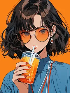 女生头像 ｜ 橘子汽水！_5