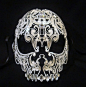 skull mask by Cocone on Etsy, absolutely gorgeous! I love this kind of metal work