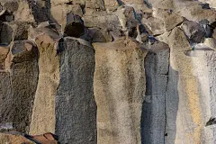 天然玄武岩，自然界的玄武岩柱子。