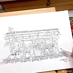 摆满绿植的窗台

钢笔淡彩超话水彩超话手绘超话 ​​​​