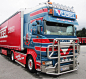 Scania R-serie Topline with curtainside semitrailer